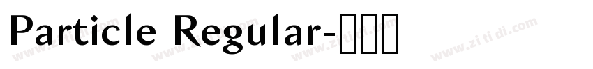 Particle Regular字体转换 Particle Regular字体转换